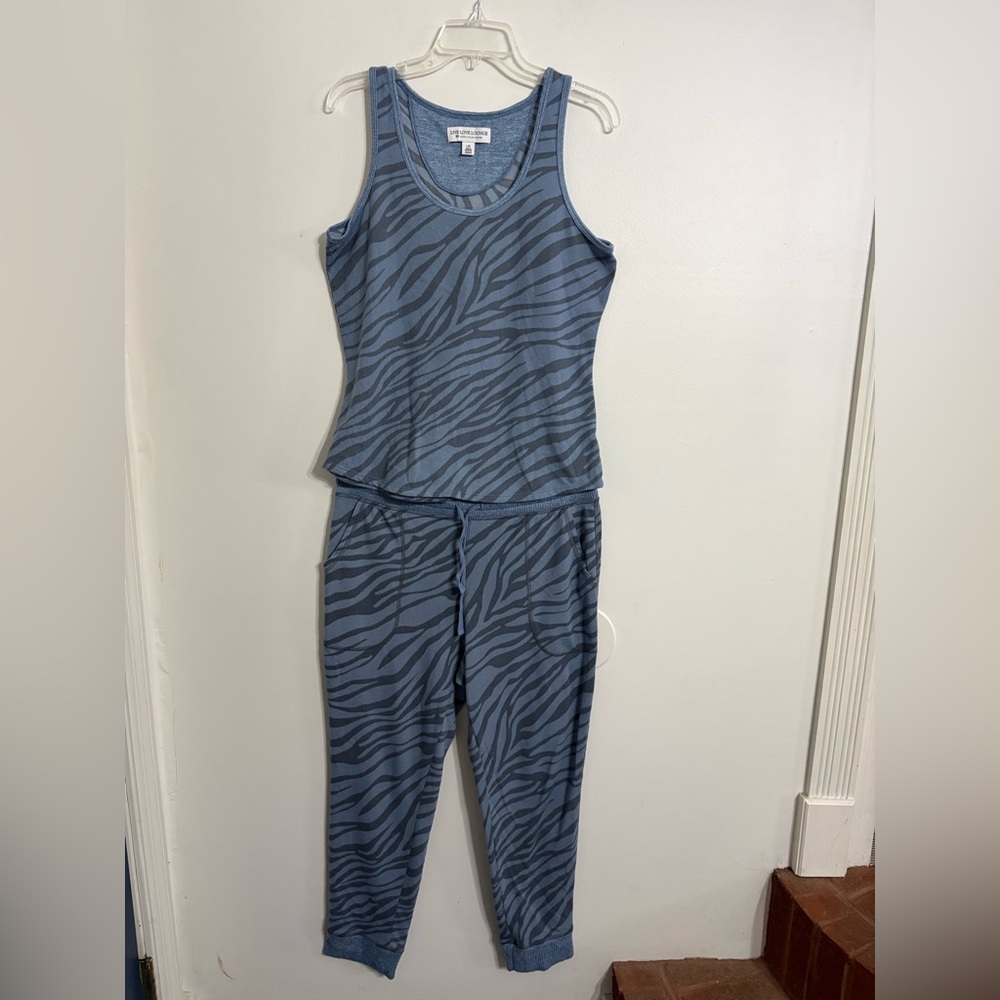 Live Love Lounge Karen Neuburger Blue Lounge Wear Set Size Large